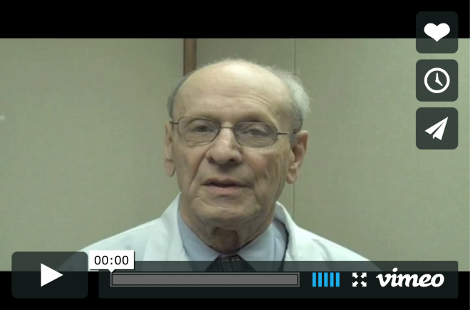 Examination of the lymph nodes by Dr. Saul Rosenberg